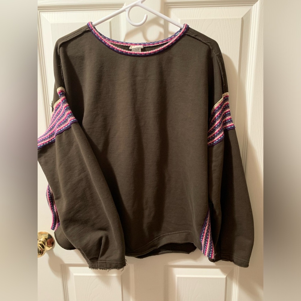 Natural Life Knit Trim Sweatshirt